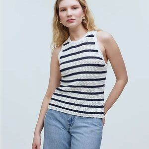 🆕 Madewell Crochet-Knit Crewneck Sweater Tank